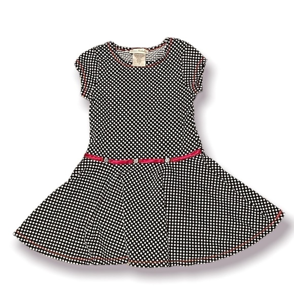 𝅺JONA Michelle Girls Short Sleeved Dress - Black, White, and Red  Sz 5 🔥 - Picture 1 of 3